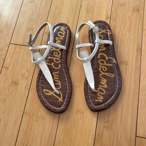 Sam Edelman White and Brown Sandals